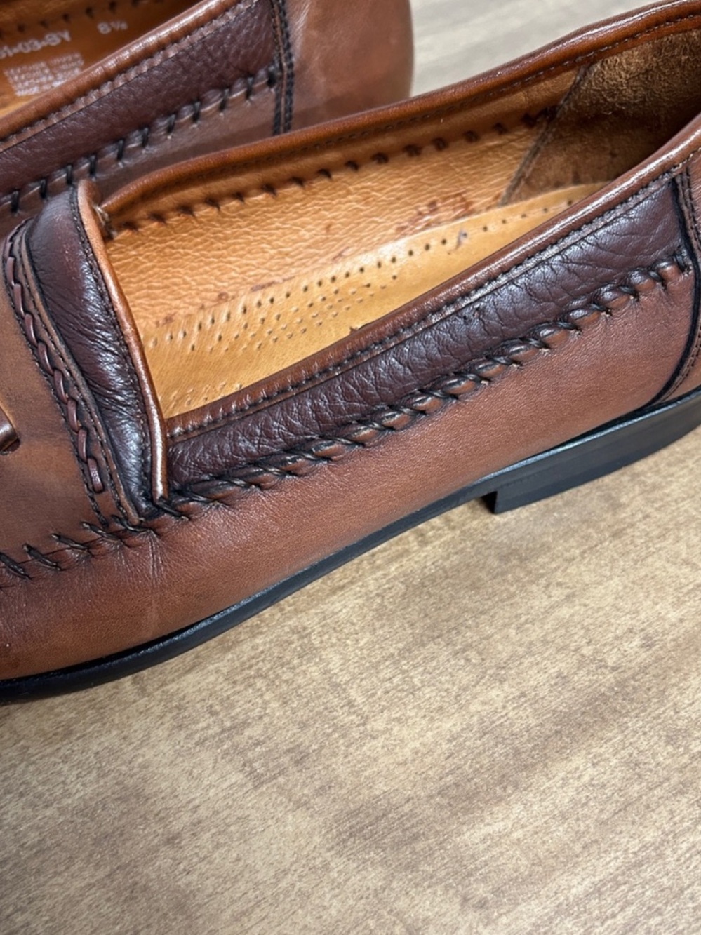 Brass Boot Handmade Leather Tassel Loafers Brown Men's 8.5 M Shoes Academia
O - Picture 12 of 17